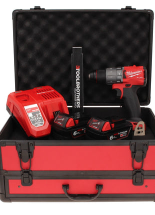 Milwaukee M18 FPD2-602FC TX Akku Schlagbohrschrauber 18 V 135 Nm Brushless + 2x Akku 6,0 Ah + Ladegerät + Gliedermaßstab + TX Koffer