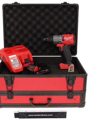 Milwaukee M18 FPD2-201FC TX Percussion Drill 135 Nm 18V Brushless + 1x Battery 2.0 Ah + Charger + Folding Ruler + TX Case