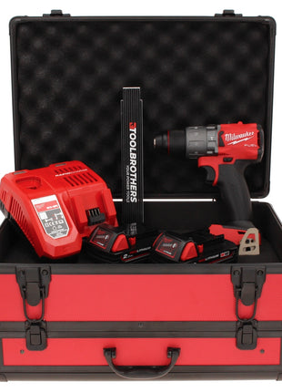Milwaukee M18 FPD2-202FC TX percussion drill 135 Nm 18V Brushless + 2x Batteries 2.0 Ah + Charger + Folding Ruler + TX Case