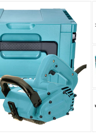 Makita 9741 J Levigatrice a spazzola 860 watt 3500 giri/min + Makpac