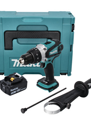 Makita DHP 458 T1J Perceuse-visseuse à percussion sans fil 18 V 91 Nm + 1x Batterie 5,0 Ah + Makpac - sans chargeur