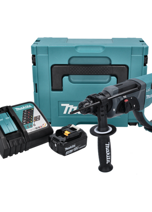 Makita DHR 202 RM1J cordless combi hammer 18 V 2.0 J SDS Plus + 1x rechargeable battery 4.0 Ah + charger + Makpac