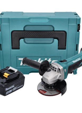 Makita DGA 452 G1J Akumulatorowa szlifierka kątowa 18 V 115 mm + 1x akumulator 6,0 Ah + Makpac - bez ładowarki