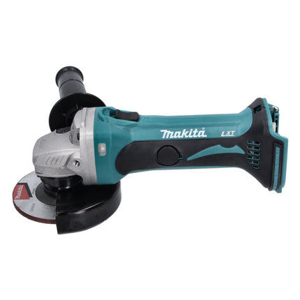 Amoladora angular a batería Makita DGA 452 RGJ 18 V 115 mm + 2x baterías 6,0 Ah + cargador + Makpac
