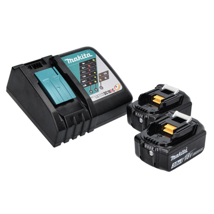 Makita DGA 452 RF cordless angle grinder 18 V 115 mm + 2x rechargeable battery 3.0 Ah + charger
