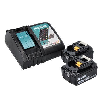 Makita DGA 452 RM cordless angle grinder 18 V 115 mm + 2x battery 4.0 Ah + charger
