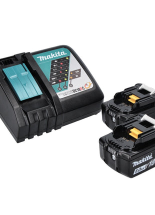Akumulatorowa szlifierka kątowa Makita DGA 452 RT 18 V 115 mm + 2x akumulator 5,0 Ah + ładowarka