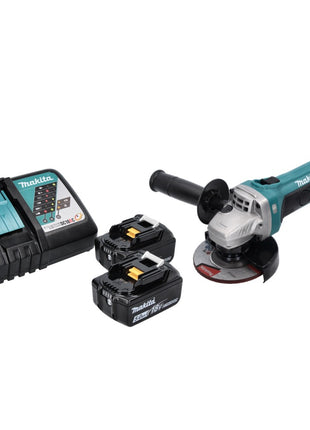 Akumulatorowa szlifierka kątowa Makita DGA 452 RT 18 V 115 mm + 2x akumulator 5,0 Ah + ładowarka