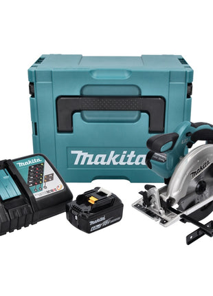 Sega circolare a batteria Makita DSS 611 RG1J 18 V 165 mm + 1x batteria 6,0 Ah + caricabatterie + valigetta Makpac