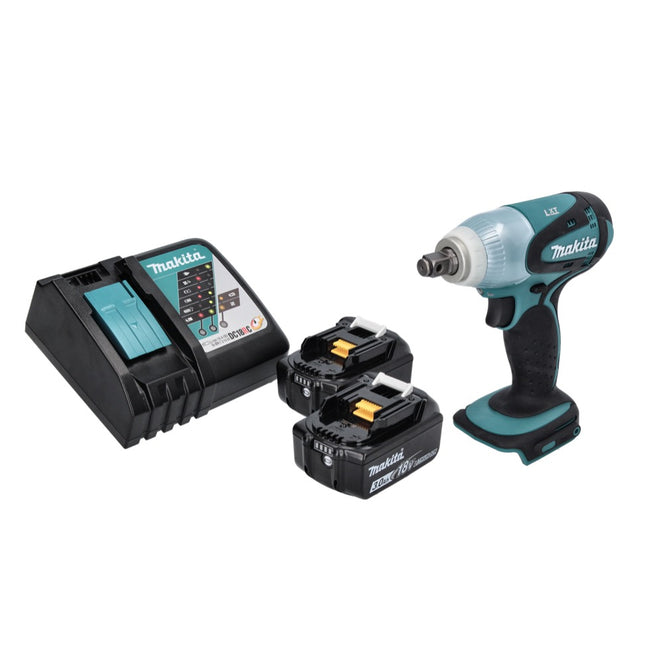 Makita DTW 251 RF cordless impact wrench 18 V 230 Nm 1/2" + 2x rechargeable battery 3.0 Ah + charger