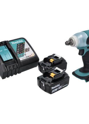 Makita DTW 251 RT cordless impact wrench 18 V 230 Nm 1/2" + 2x rechargeable battery 5.0 Ah + charger