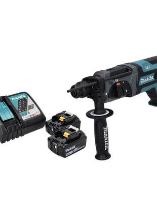 Makita DHR 241 RG cordless hammer drill 18 V 2.0 J SDS plus + 2x rechargeable battery 6.0 Ah + charger