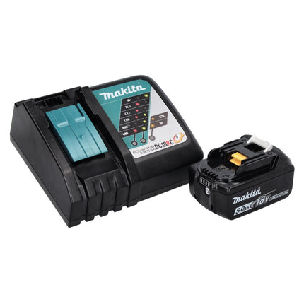 Makita DBN 500 RT1 18 V Clavadora a batería - 15-50 mm + 1x Batería 5.0 Ah + Cargador
