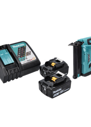 Makita DBN 500 RT Cloueur sans fil 18 V - 15 - 50 mm + 2x Batteries 5,0 Ah + Chargeur