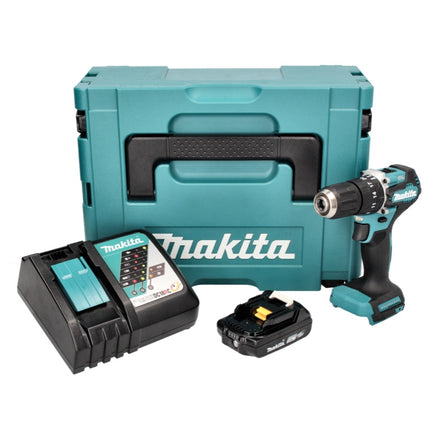 Makita DHP 487 RA1J Perceuse-visseuse à percussion sans fil 18 V 40 Nm Brushless + 1x Batterie 2,0 Ah + Chargeur + Makpac