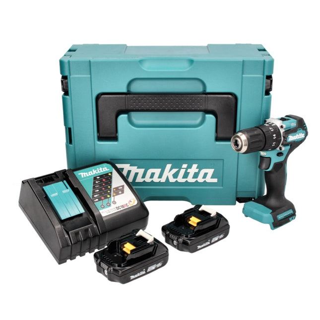 Makita DHP 487 RAJ cordless impact drill 18 V 40 Nm brushless + 2x battery 2,0 Ah + charger + Makpac