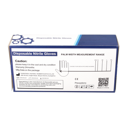 Nitrile disposable gloves Black 100 pieces size S / Small - non-sterile