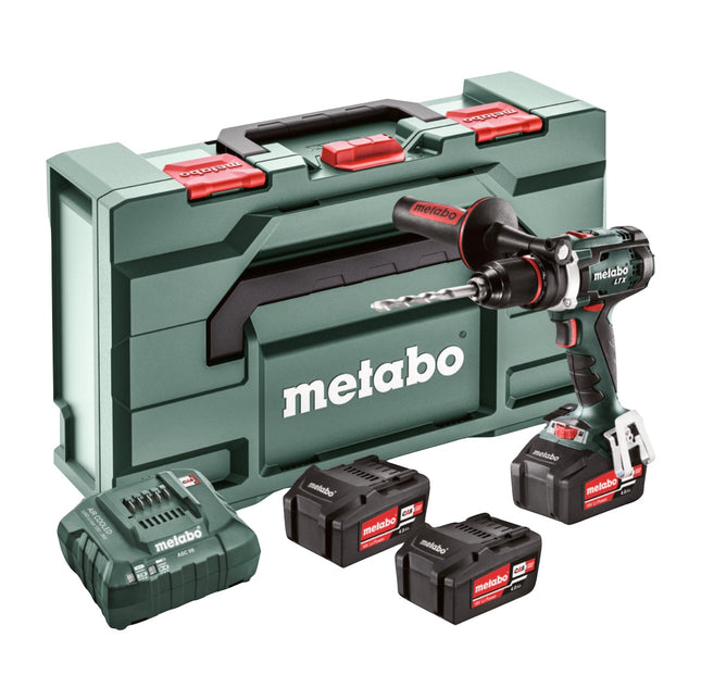Metabo BS 18 LTX Impuls Set Akku Bohrschrauber 18 V 110 Nm ( 602191960 ) + 3x Akku 4,0 Ah + Ladegerät + metaBOX