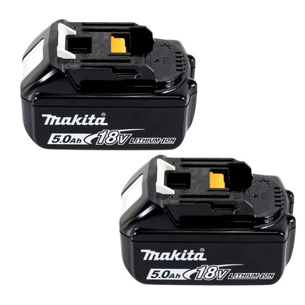 Makita Power Source Kit 18 V with 2x BL 1850 B 5.0 Ah battery ( 197280-8 ) + DC 18 SH double charger ( 199687-4 ) + Makpac