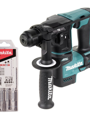 Makita DHR 171 Z Marteau perforateur sans fil 18 V 1,2 J SDS plus Brushless + 5 pcs. jeu de forets - sans batterie, sans chargeur