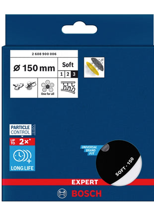 Placa de soporte universal Bosch EXPERT Multihole 150 mm blanda (2608900006) sucesora de 2608601336