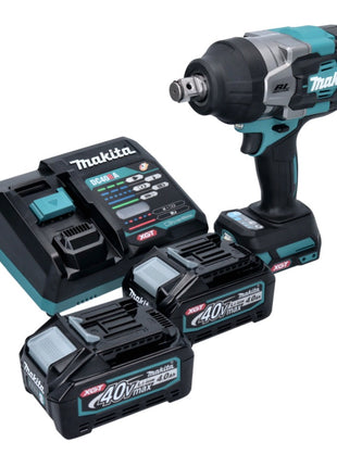 Makita TW 001 GM201 Cordless impact wrench 40 V max. 1800 Nm Brushless XGT + 2x rechargeable battery 4.0 Ah + charger