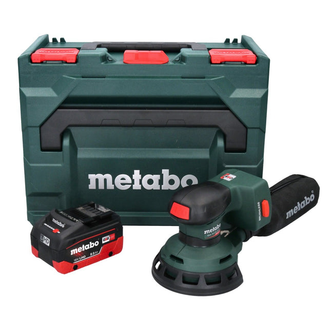 Metabo SXA 18 LTX 125 BL cordless random orbital sander 18 V 125 mm brushless + 1x rechargeable battery 8.0 Ah + metaBOX - without charger