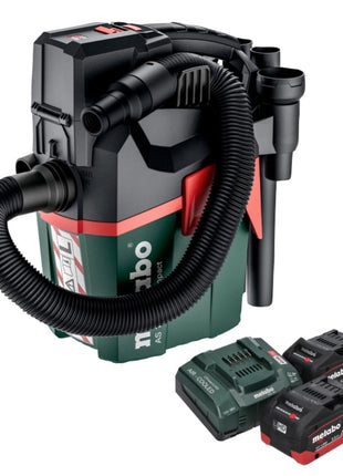 Metabo AS 18 L PC Compact Akku Sauger 18 V 6 l IPX4 Staubklasse L Nass und Trocken + 2x Akku 5,5 Ah + Ladegerät