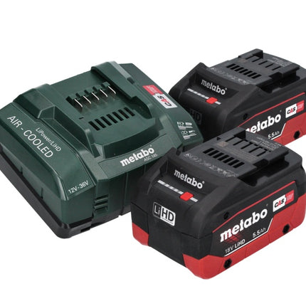 Metabo AS 18 L PC Kompaktowy odkurzacz akumulatorowy 18 V 6 l IPX4 klasa pyłu L do pracy na mokro i sucho + 2x akumulator 5,5 Ah + ładowarka