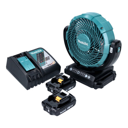 Ventilador sin cable Makita DCF 102 RA 18 V 18 cm + 2x batería recargable 2,0 Ah + cargador