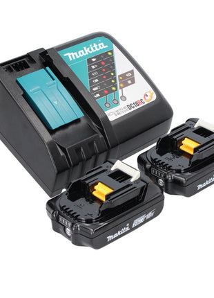 Utensile multifunzione a batteria Makita DTM 52 RA 18 V Starlock Max Brushless + 2x batteria ricaricabile 2,0 Ah + caricabatterie
