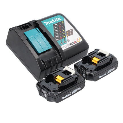 Makita DTM 52 RA cordless multifunction tool 18 V Starlock Max Brushless + 2x rechargeable battery 2.0 Ah + charger