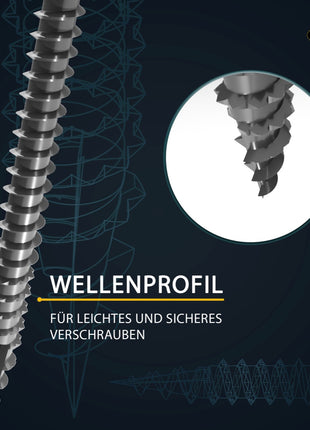 FORTE Tools Universal Holzschraube 3,5 x 20 mm T15 400 Stk. ( 2x 000040113861 ) silber verzinkt Torx Senkkopf Vollgewinde - Toolbrothers