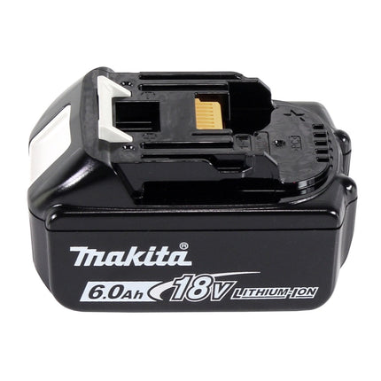 Amoladora angular a batería Makita DGA 515 G1J 18 V 125 mm sin escobillas + 1x batería 6,0 Ah + Makpac - sin cargador