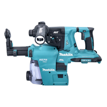 Makita DHR 280 ZJ Martillo a batería 2x18V / SDS-Plus / Brushless + Makpac 3 - Sin batería, sin cargador incluidos