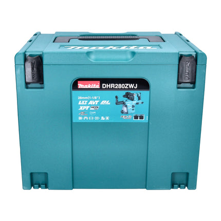 Makita DHR 280 ZJ Martillo a batería 2x18V / SDS-Plus / Brushless + Makpac 3 - Sin batería, sin cargador incluidos