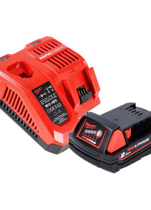 Milwaukee M18 BOS125-201 FC Random Orbital Battery Sander 125mm 18V + 1x Battery 2.0Ah + Charger