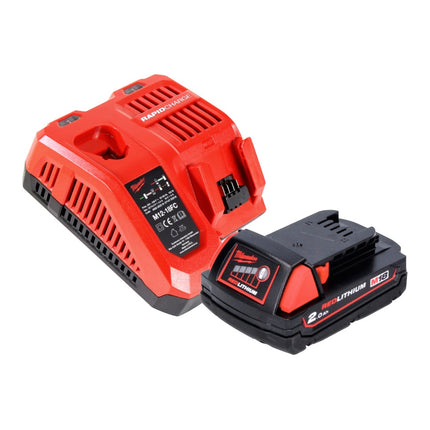 Lijadora excéntrica a batería Milwaukee M18 BOS125-201 FC 18 V 125 mm + 1x batería 2,0 Ah + cargador