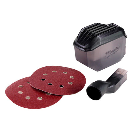 Lijadora excéntrica a batería Milwaukee M18 BOS125-602 FC 18 V 125 mm + 2x baterías 6,0 Ah + cargador