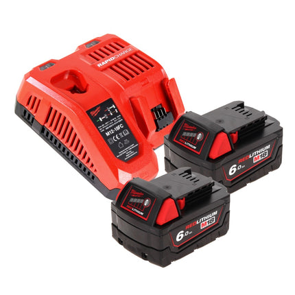 Lijadora excéntrica a batería Milwaukee M18 BOS125-602 FC 18 V 125 mm + 2x baterías 6,0 Ah + cargador