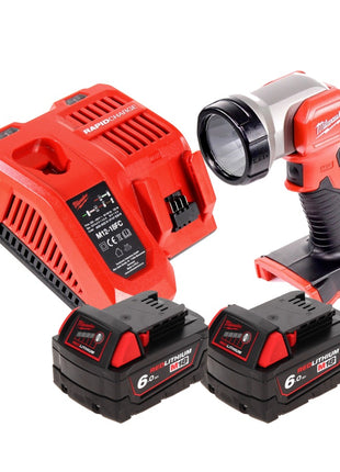 Milwaukee M18 TLED LED Torch + 2x Batteries 6.0 Ah + Charger