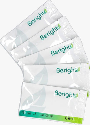 "BERIGHT" Corona Antigen Schnelltest zur Eigenanwendung für Laien / VPE 5er / CE-Zertifizierung / BfArM-Listung (AT1172/21) / PEI Evaluiert - Toolbrothers