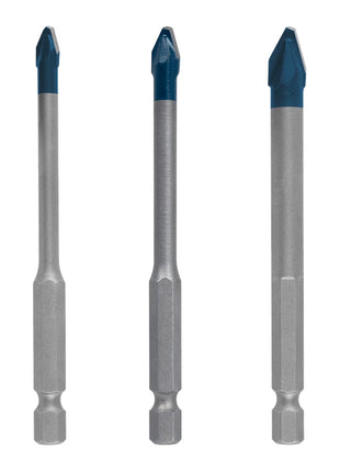 Bosch EXPERT Set di punte in ceramica dura HEX-9 5,0 - 8,0 x 90 mm 3 pezzi ( 2608900595 ) Tecnologia in metallo duro