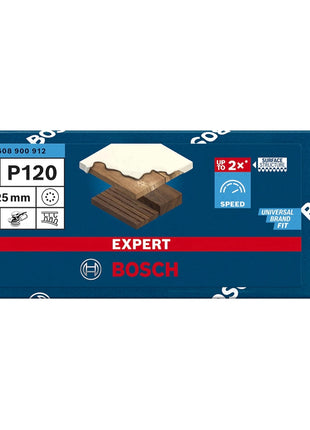 Bosch EXPERT C470 Fogli abrasivi 125 mm 8 fori G 120 50 pz. ( 2608900912 ) - per levigatrici orbitali