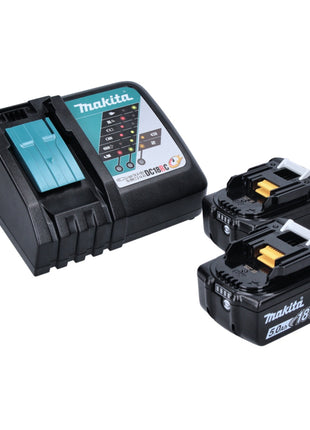 Makita DLX 2372 TJ Kit Combo Marteau perforateur sans fil DHR 242 + Clé à chocs sans fil DTW 300 + 2x batterie 5,0 Ah + chargeur + Makpac