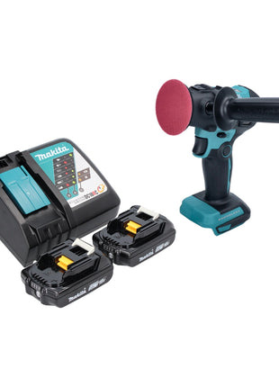 Makita DPV 300 RA lucidatrice a batteria 18 V 50 / 80 mm brushless + 2x batteria ricaricabile 2,0 Ah + caricabatterie