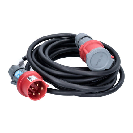 Brennenstuhl Cable de extensión CEE 400 V / 16 A 10 m IP44 negro (1167740) para corriente pesada / corriente trifásica / corriente eléctrica