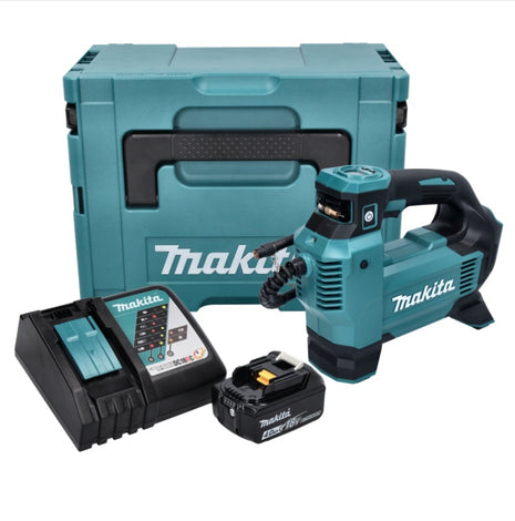Kompresor akumulatorowy Makita DMP 181 RM1J 18 V 11,1 bar + 1x akumulator 4,0 Ah + ładowarka + Makpac