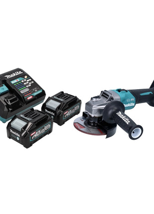 Makita GA 023 GM2 Cordless angle grinder 40 V max. 125 mm Brushless XGT + 2x rechargeable battery 4.0 Ah + charger