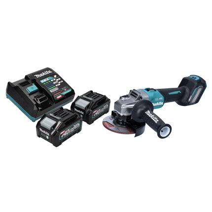 Amoladora angular a batería Makita GA 023 GM2 40 V máx. 125 mm sin escobillas XGT + 2 baterías 4,0 Ah + cargador